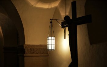 dark church crucifix