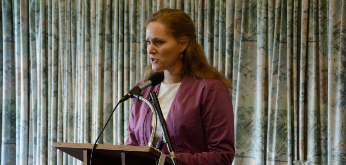 Dr Christine Wood at the Dawson Colloquium 2016