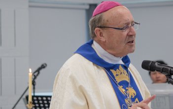 Archbishop Julian Porteous at the Immaculata Mission School 2018