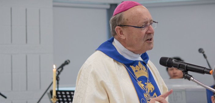 Archbishop Julian Porteous at the Immaculata Mission School 2018