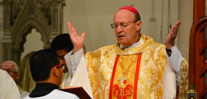 Archbishop Julian Porteous celebrating the Chrism Mass for 2018