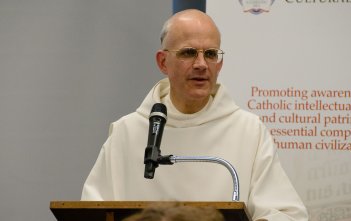 Fr Pius Mary Noonan OSB at the Dawson Colloquium 2018